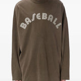Brown t-shirt, full body view