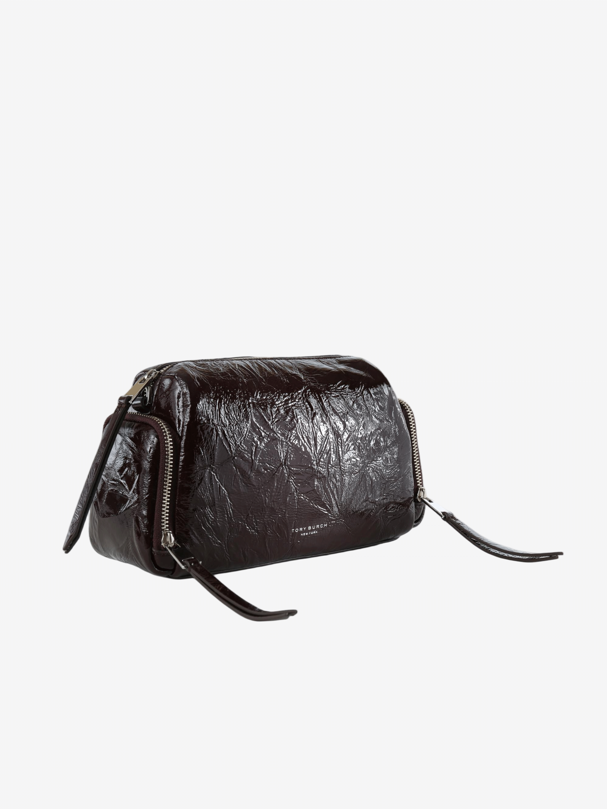 Burgundy bag, side view