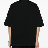 Black t-shirt, full body view