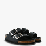Black sandals, front view