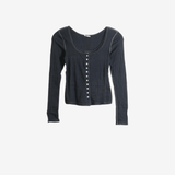 Black knitwear, front view