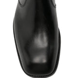 Black boots, front view
