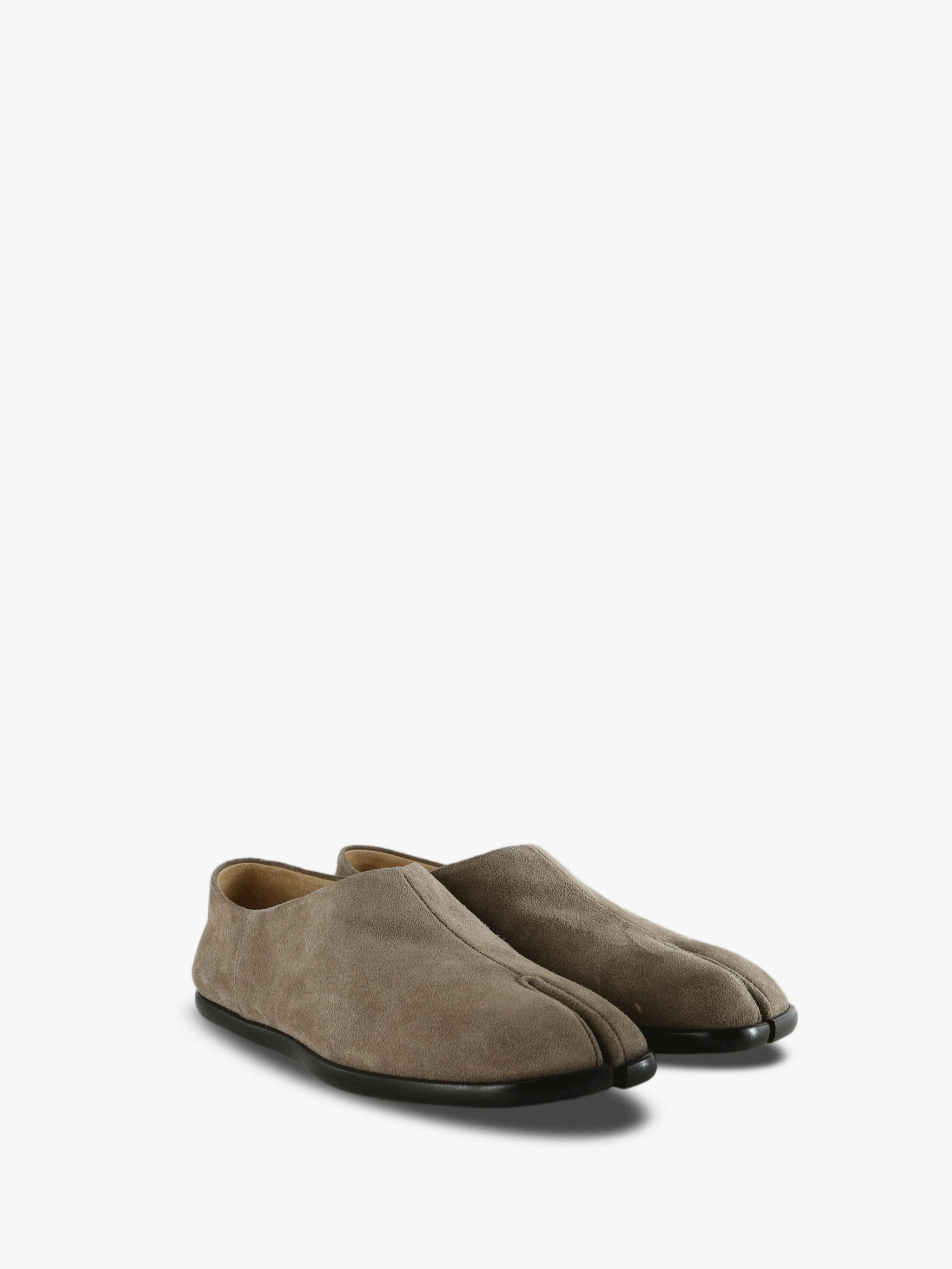 Tan shoes, front view