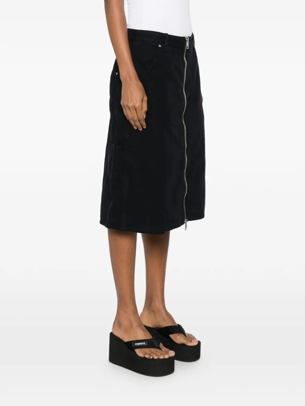 Black skirt, full body view