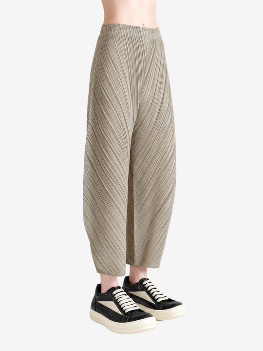 Tan pants, full body view