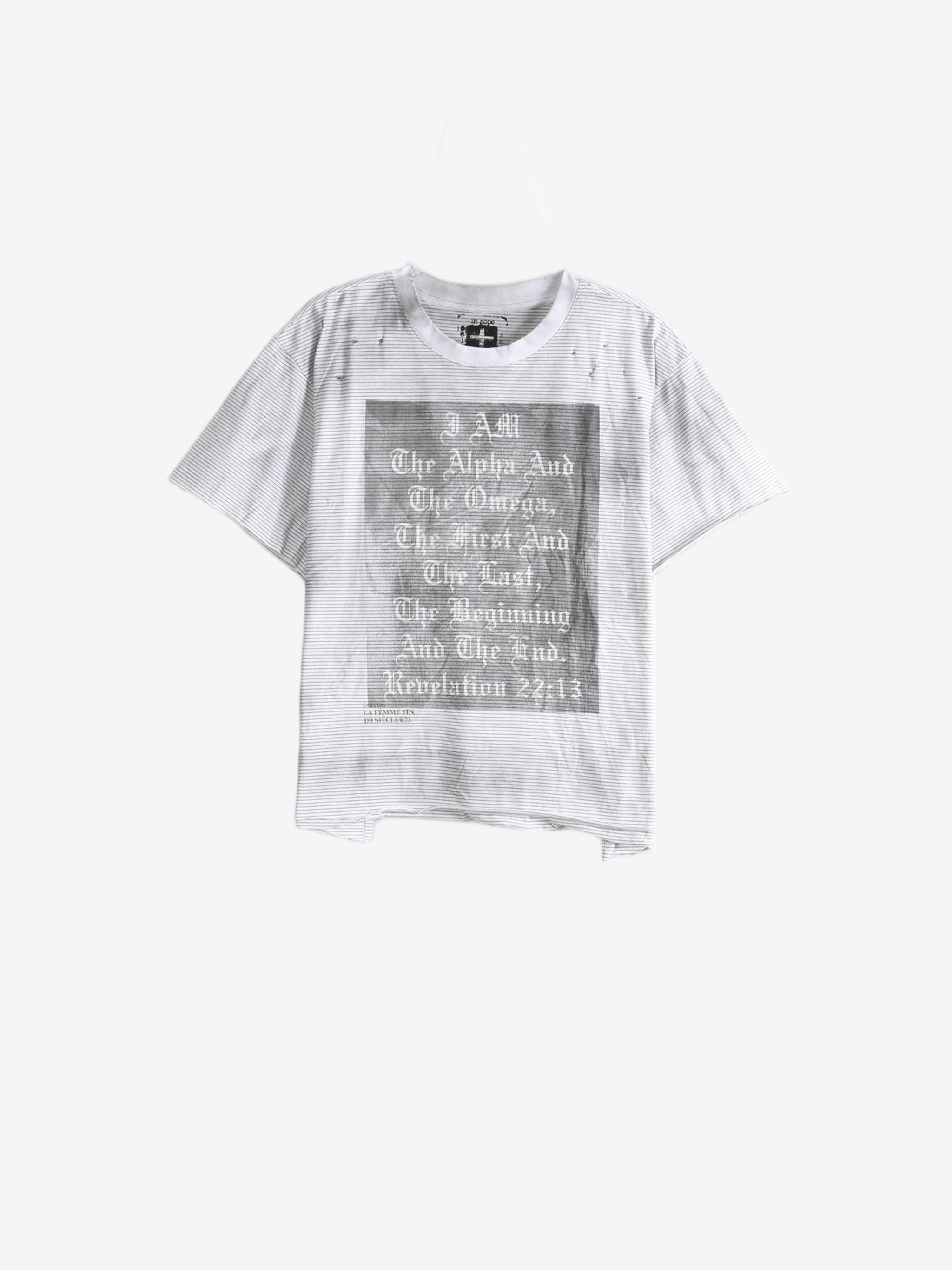 White t-shirt, front view