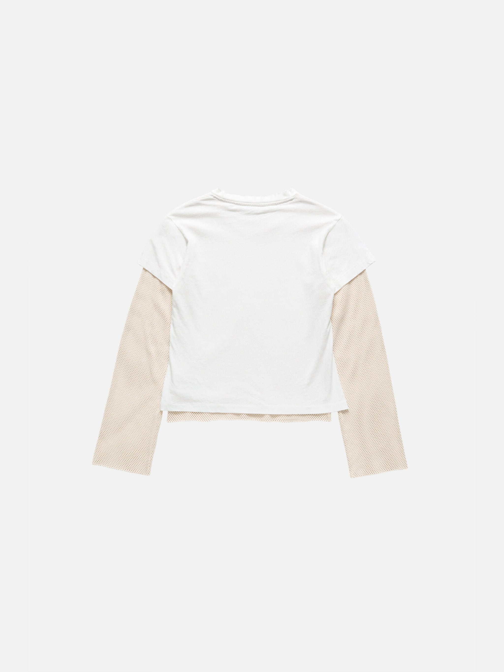 White t-shirt, back view
