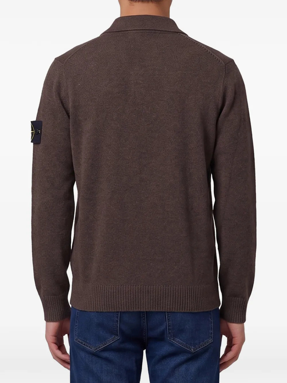 Brown top, full body view