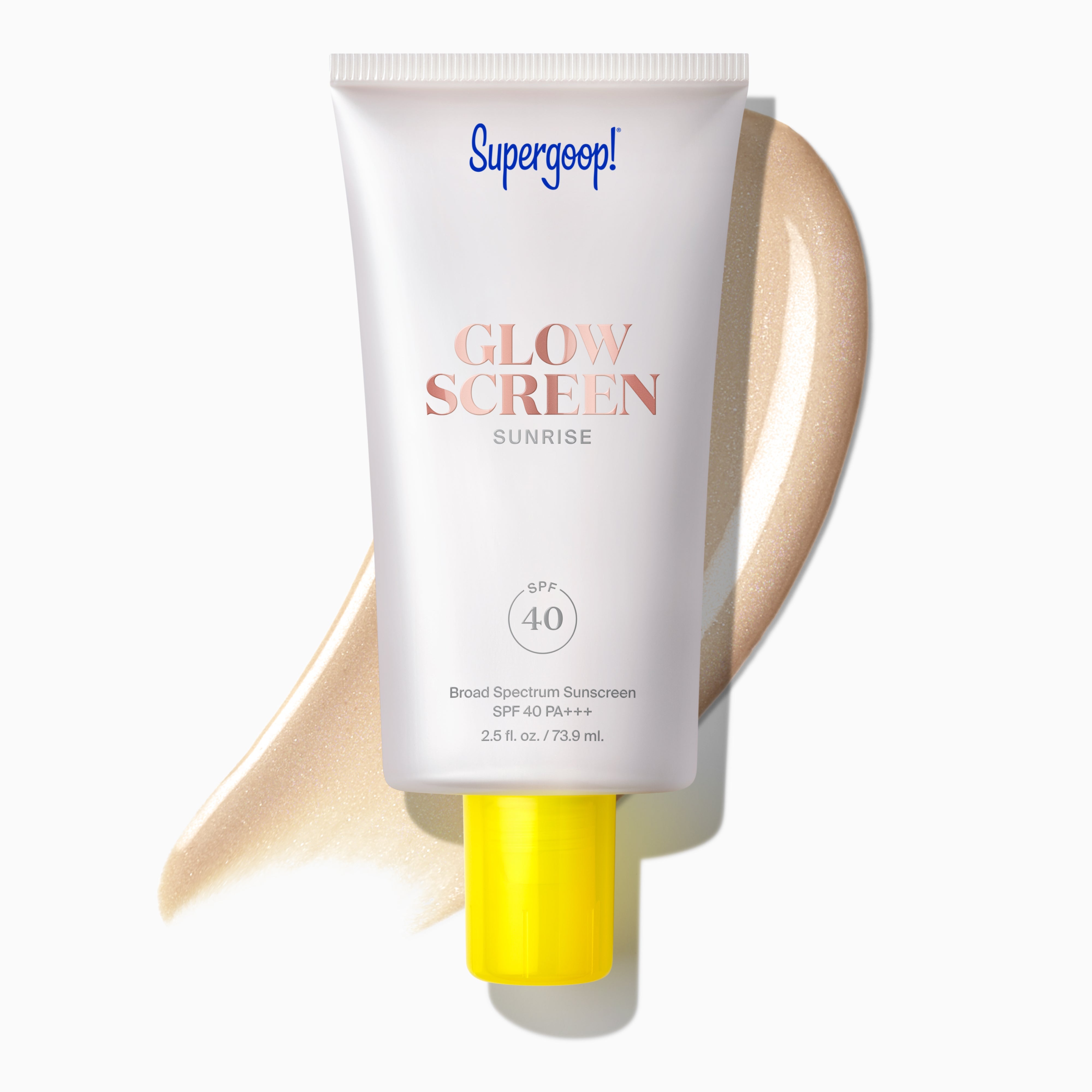 White sunscreen, front view