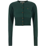 Green knitwear, front view