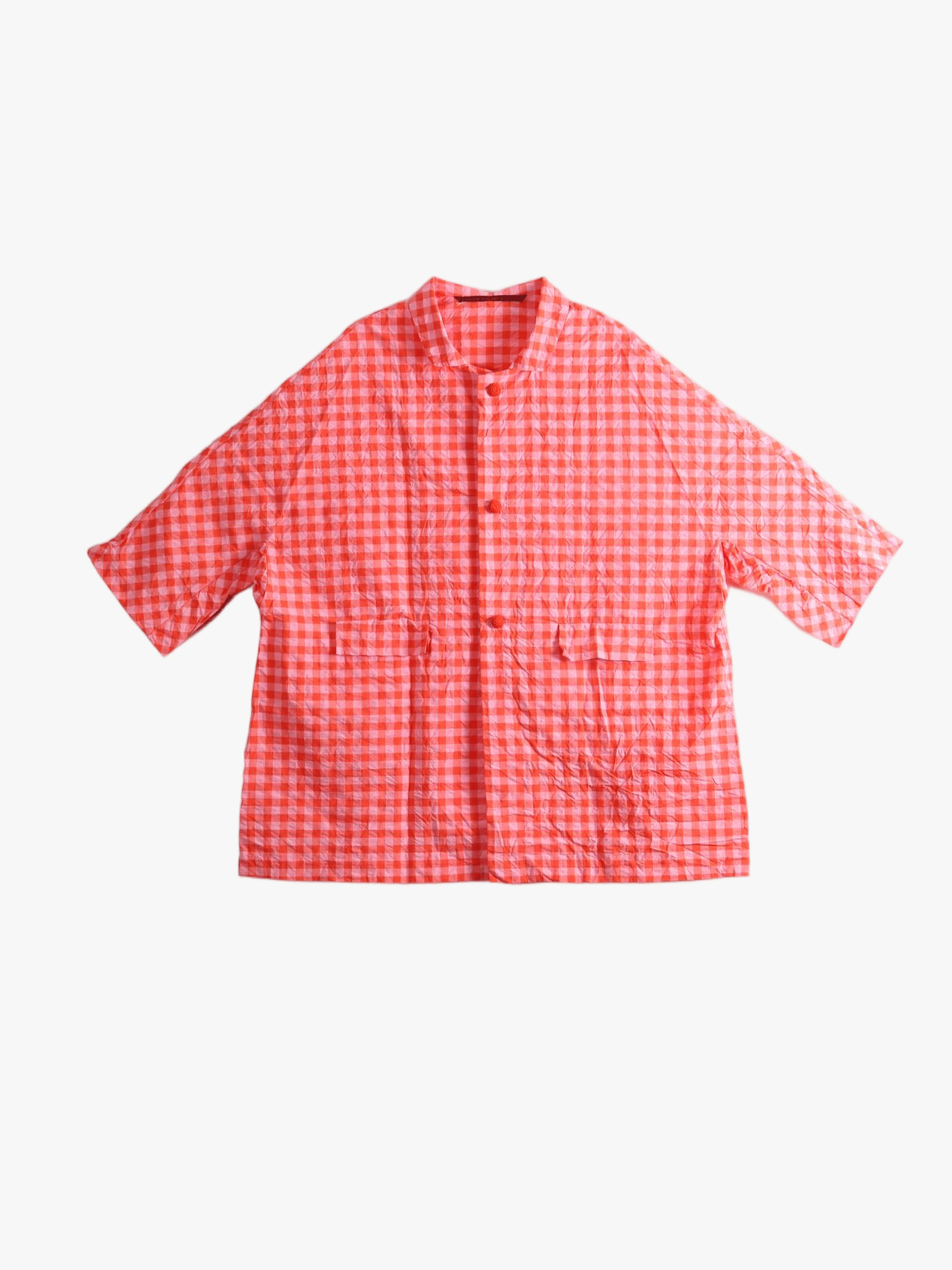 Red jacket, front view