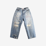 Blue jeans, front view
