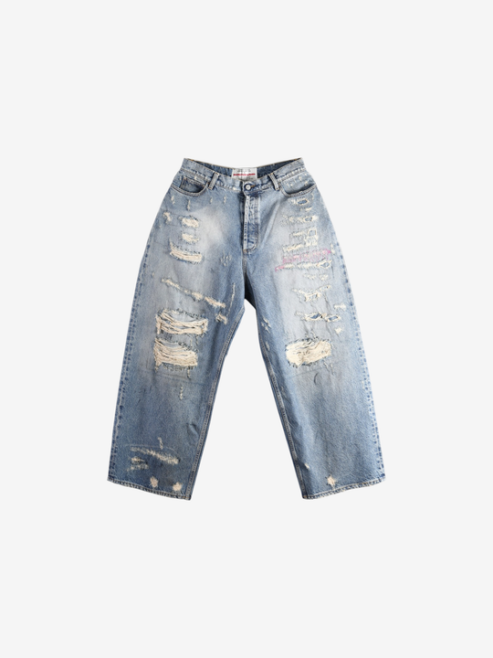 Blue jeans, front view