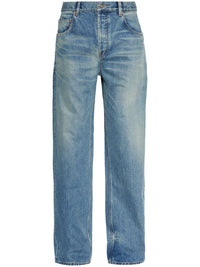 SAINT LAURENT - Men Mid Straight Baggy Denim