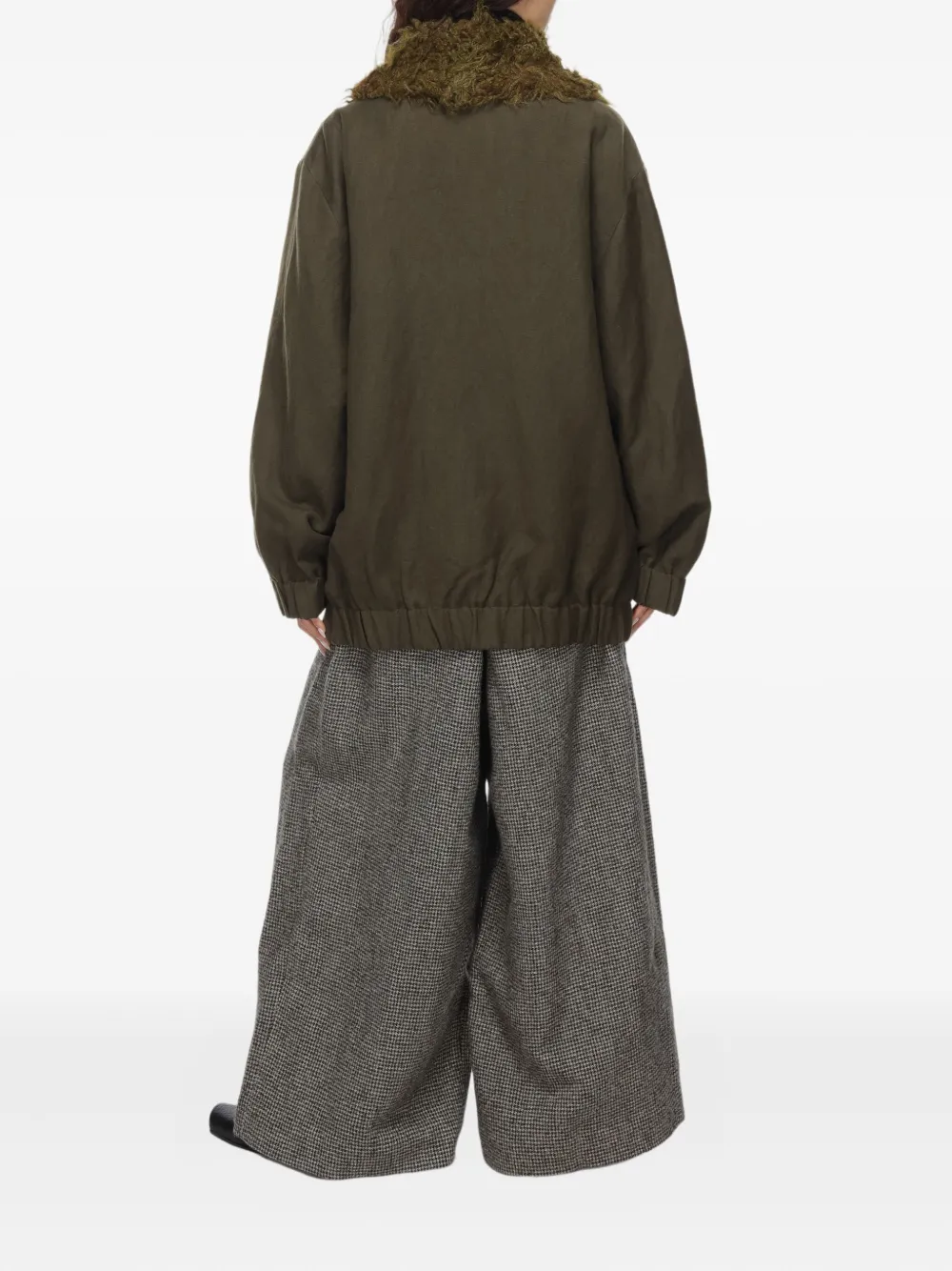 Brown jacket, full body view