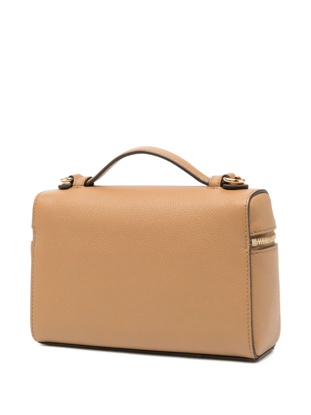 Tan bags, back view