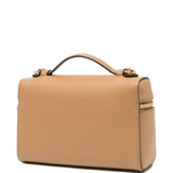 Tan bags, back view