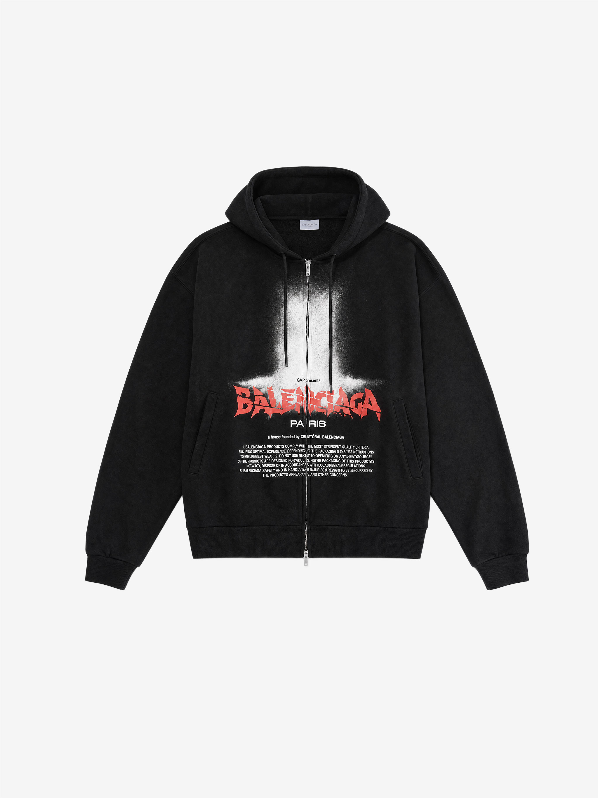 Black hoodie, front view