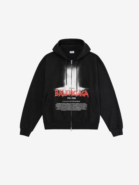 Black hoodie, front view