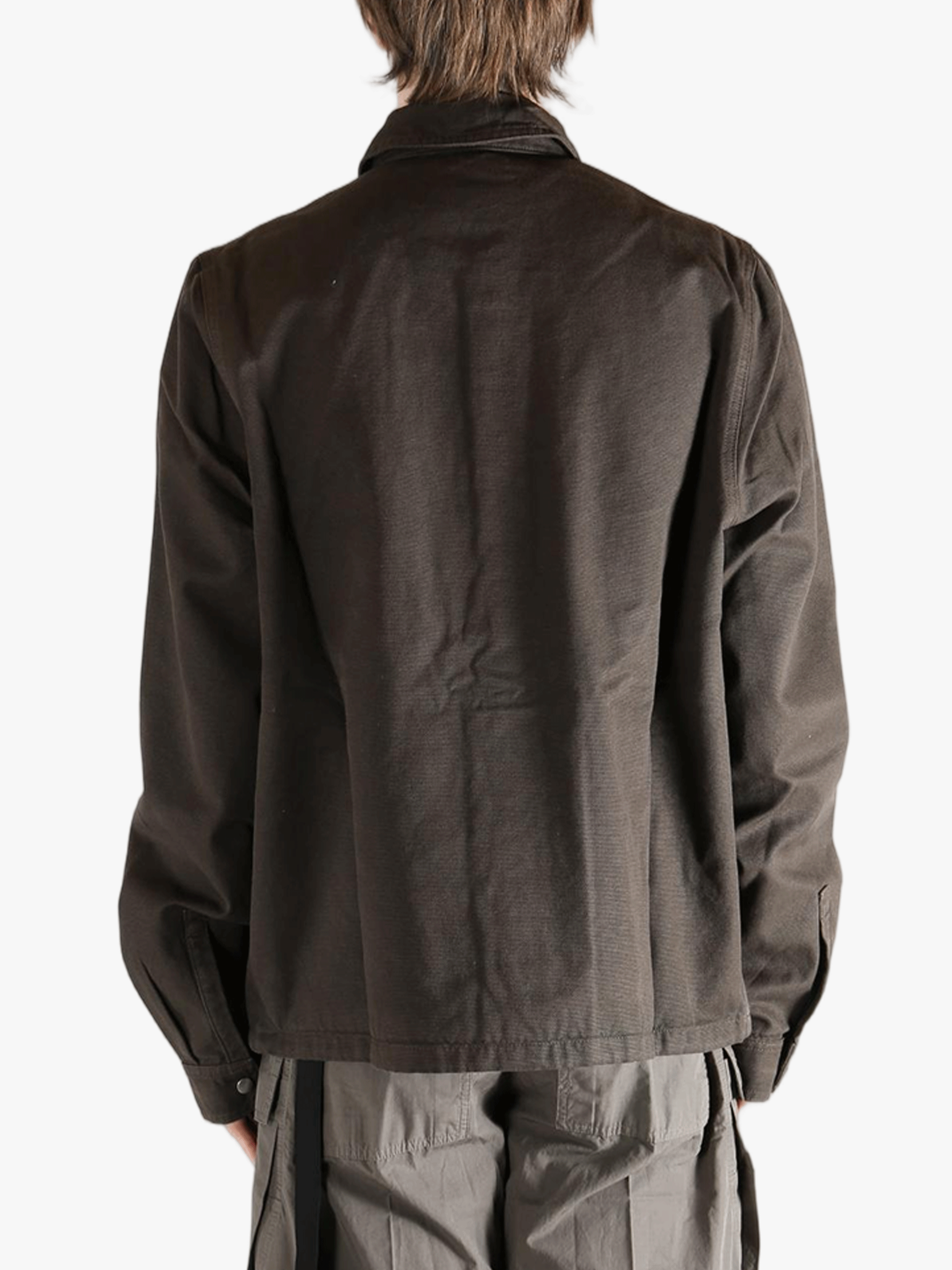 Brown jacket, back view