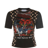 Black t-shirt, front view