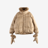Tan jacket, front view