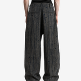 Grey pants, full body view