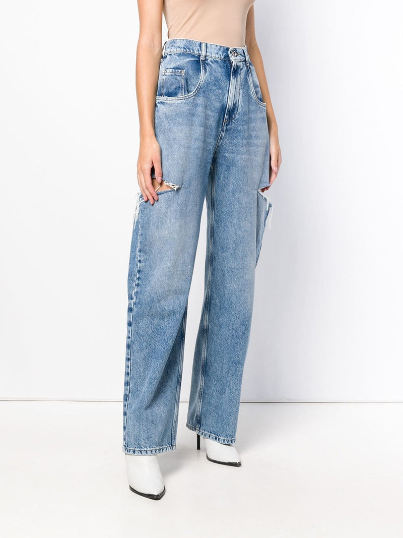 MAISON MARGIELA - Women 5 Pocket Demin Jean With Slash Detail