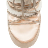 Tan boots, front view