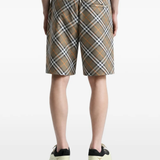 Brown shorts, full body view