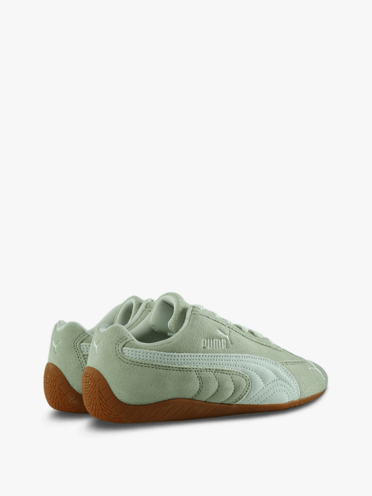 Green shoes, side view