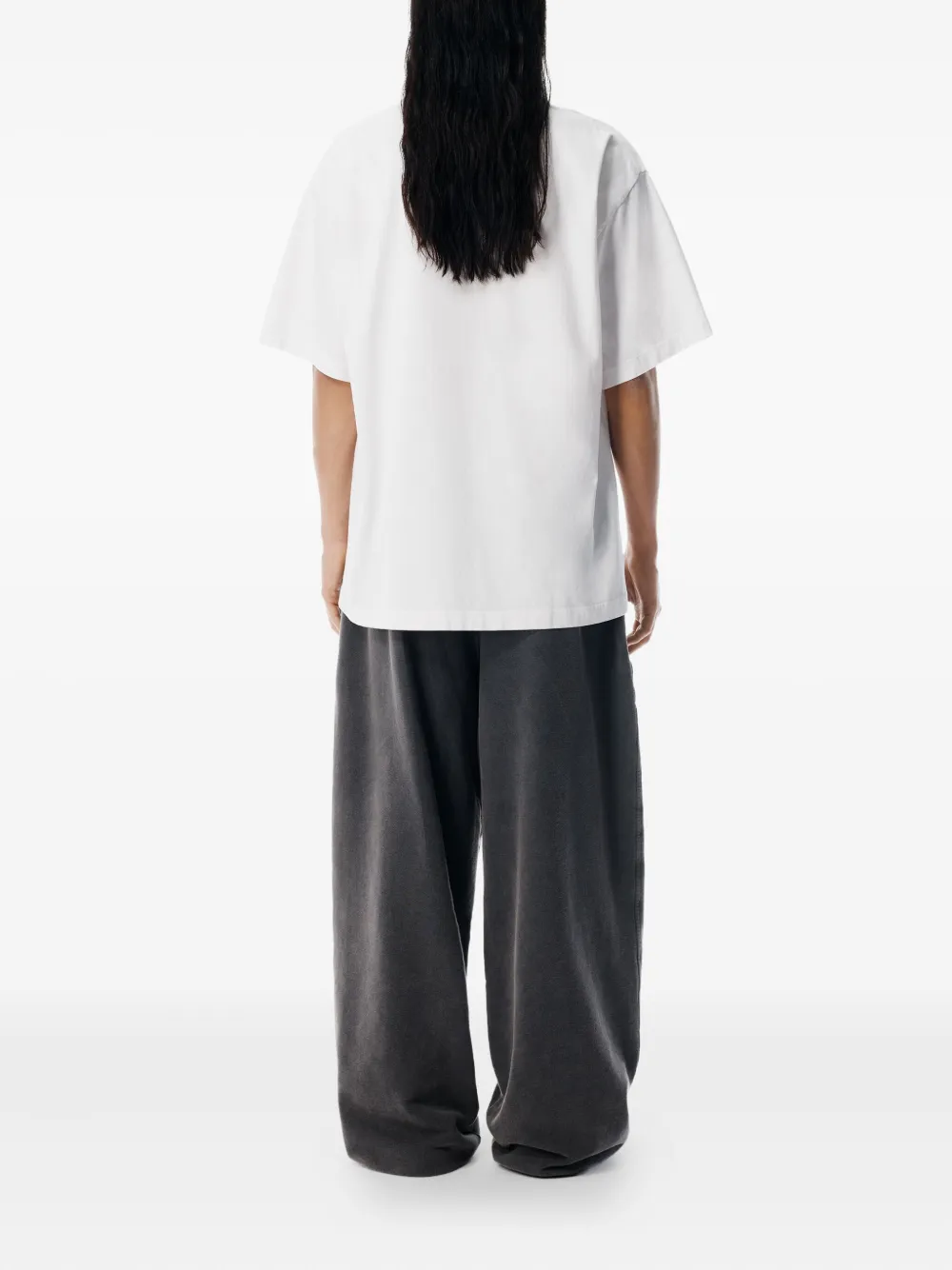 White t-shirt,full body view