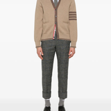 Brown knitwear, full body view