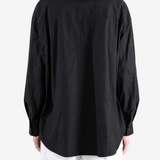 AMOMENTO - Women  Neck Shirring Shirt