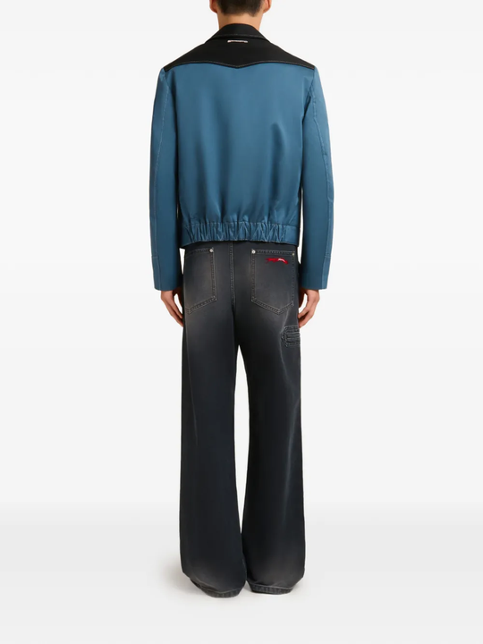 blue jacket, full body view