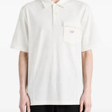 Tan shirt, full body view