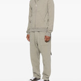 Grey hoodies, full body view