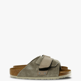 Tan sandals, front view