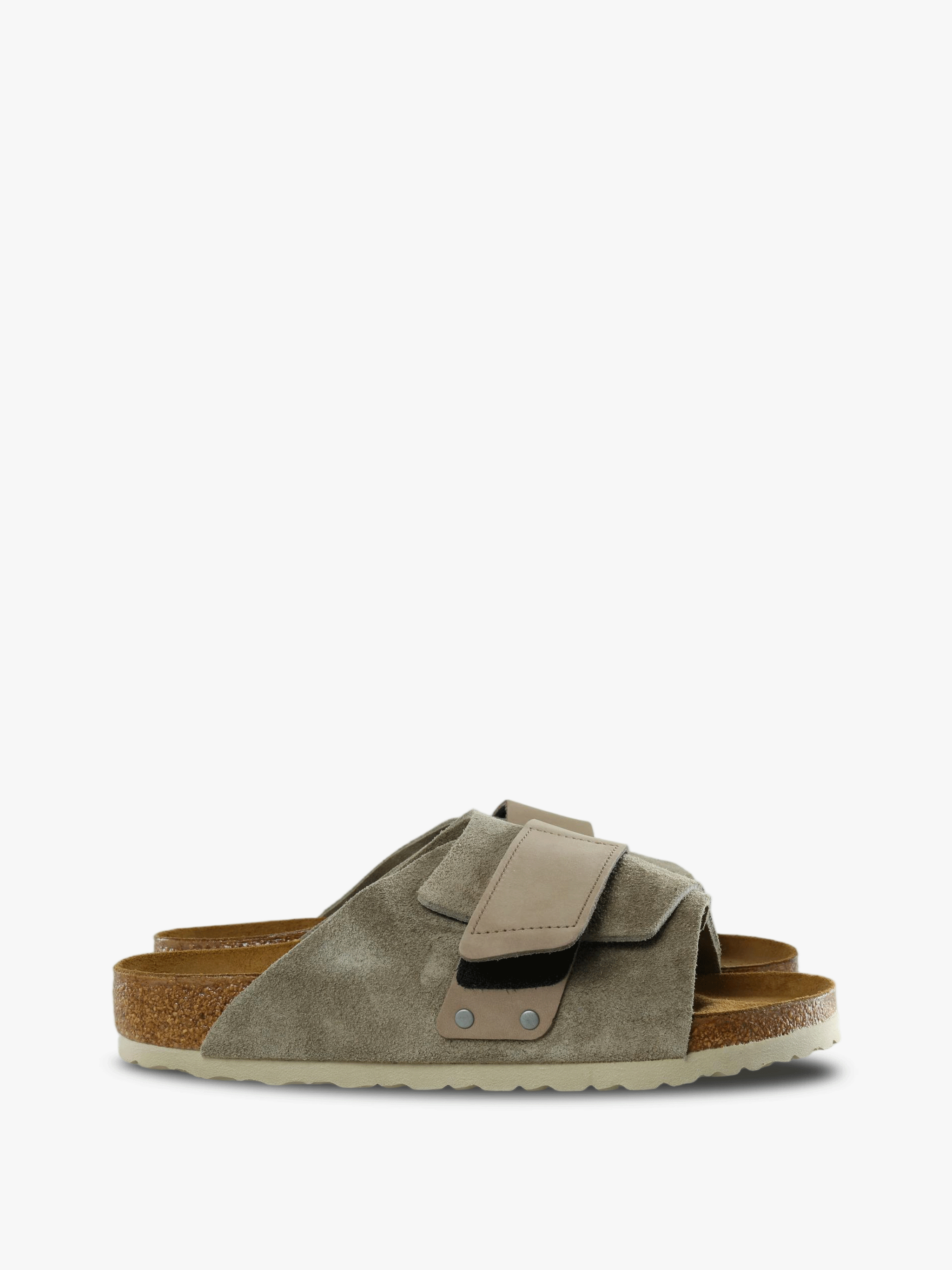 Tan sandals, front view