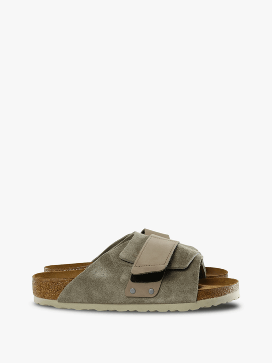 Tan sandals, front view