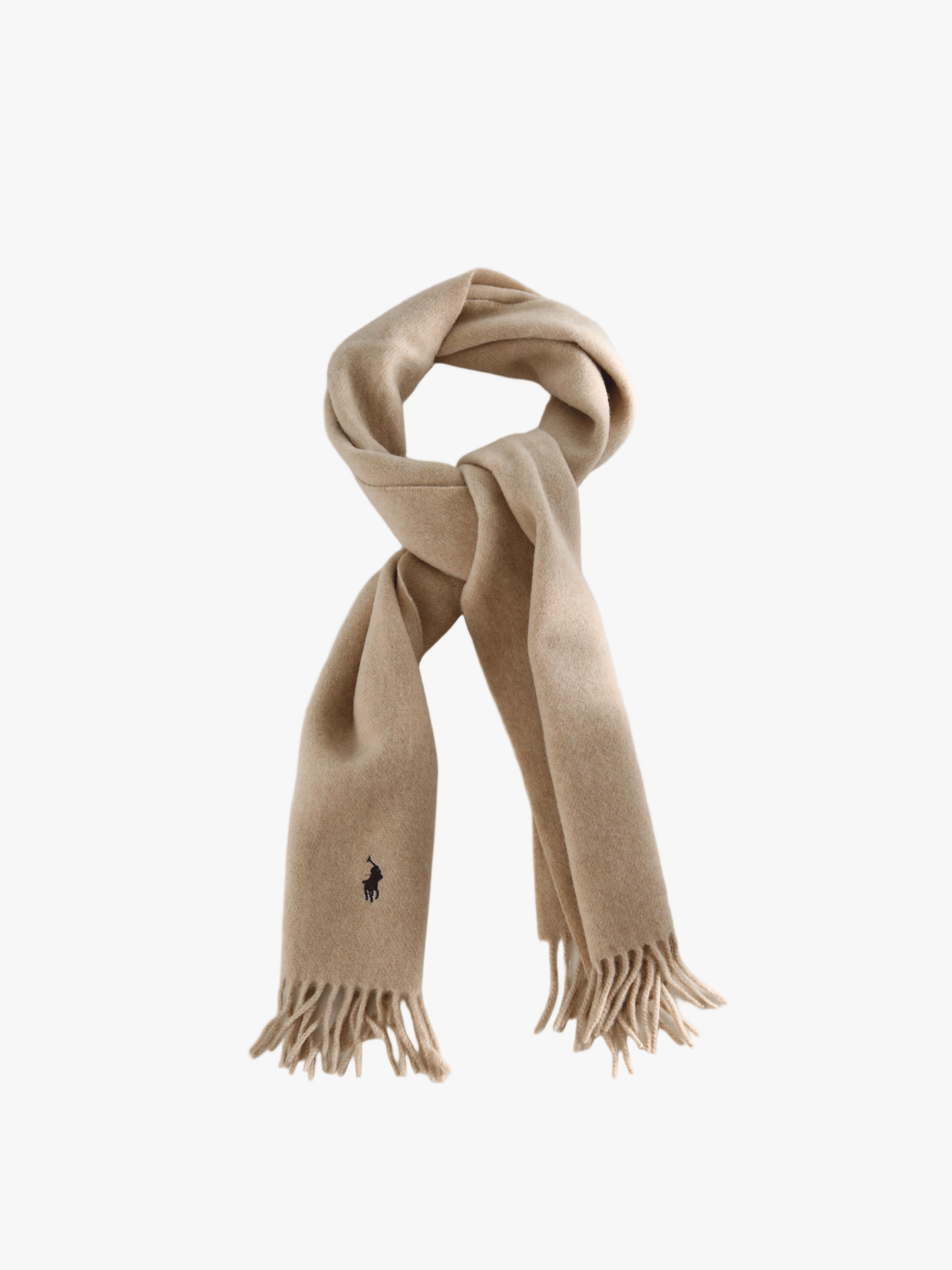Tan scarf, front view