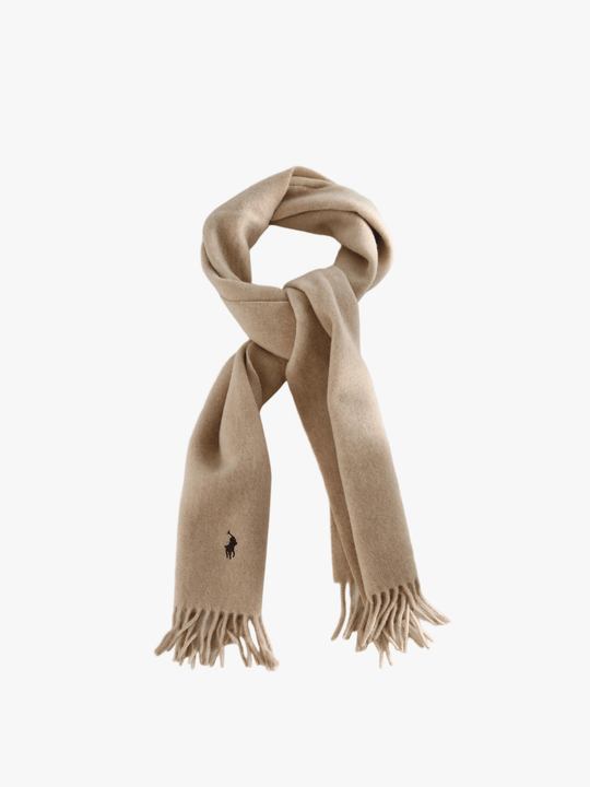 Tan scarf, front view
