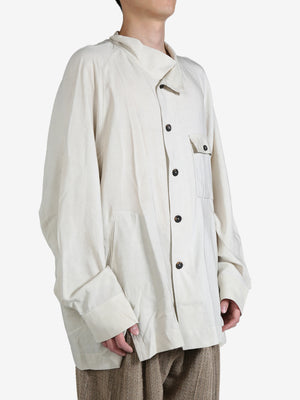 ZIGGY CHEN - Men Stand Collar Pocket Shirt