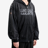 Black hoodie, full body view