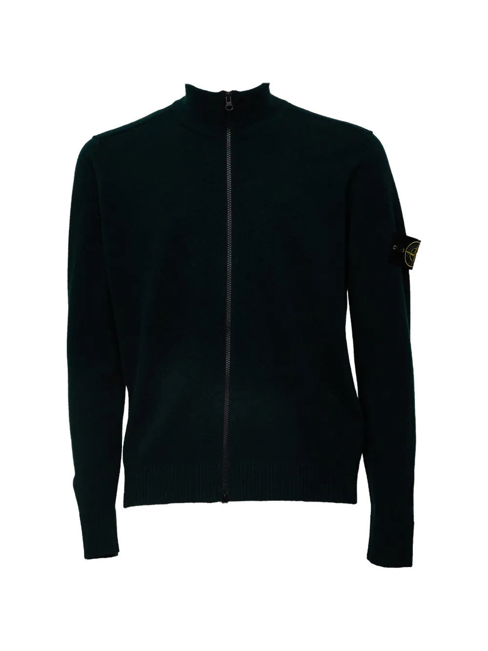 Green knitwear, front view
