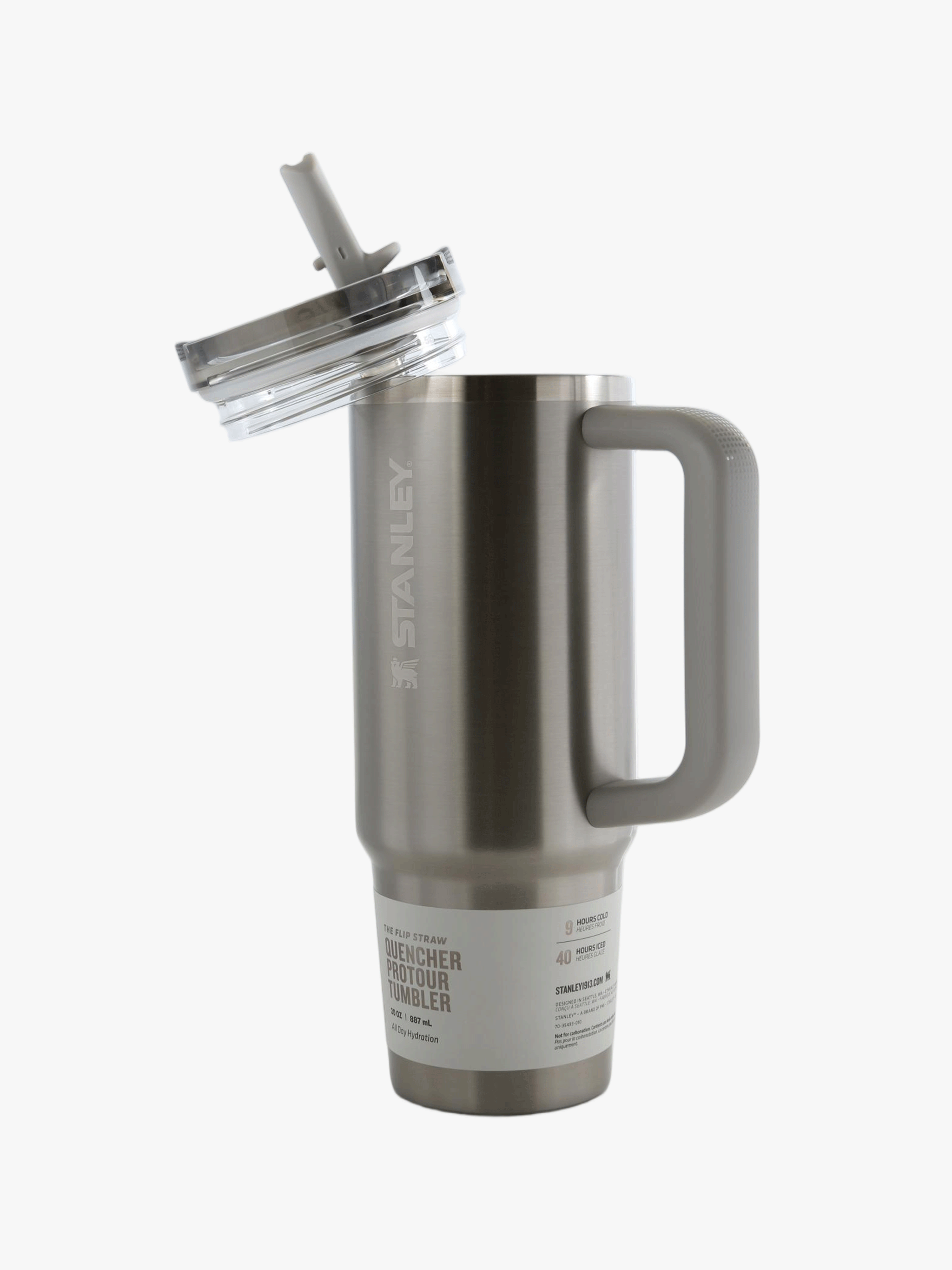 Grey product, front view