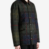 Green jacket worn by a person, showing the jacket fit