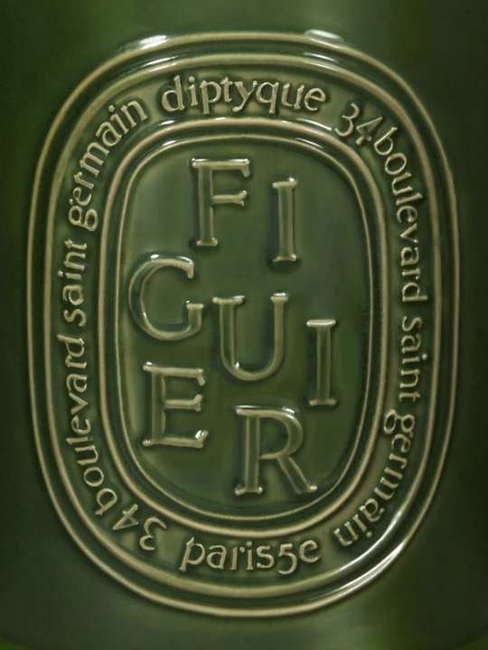 Close up of Green candle, showing texture of the wax material