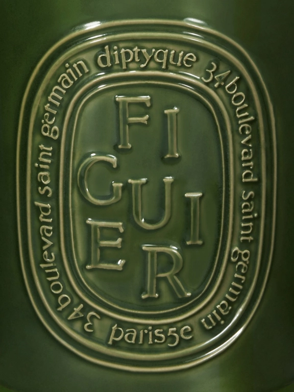 Close up of Green candle, showing texture of the wax material