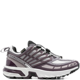 Purple sneakers, front view